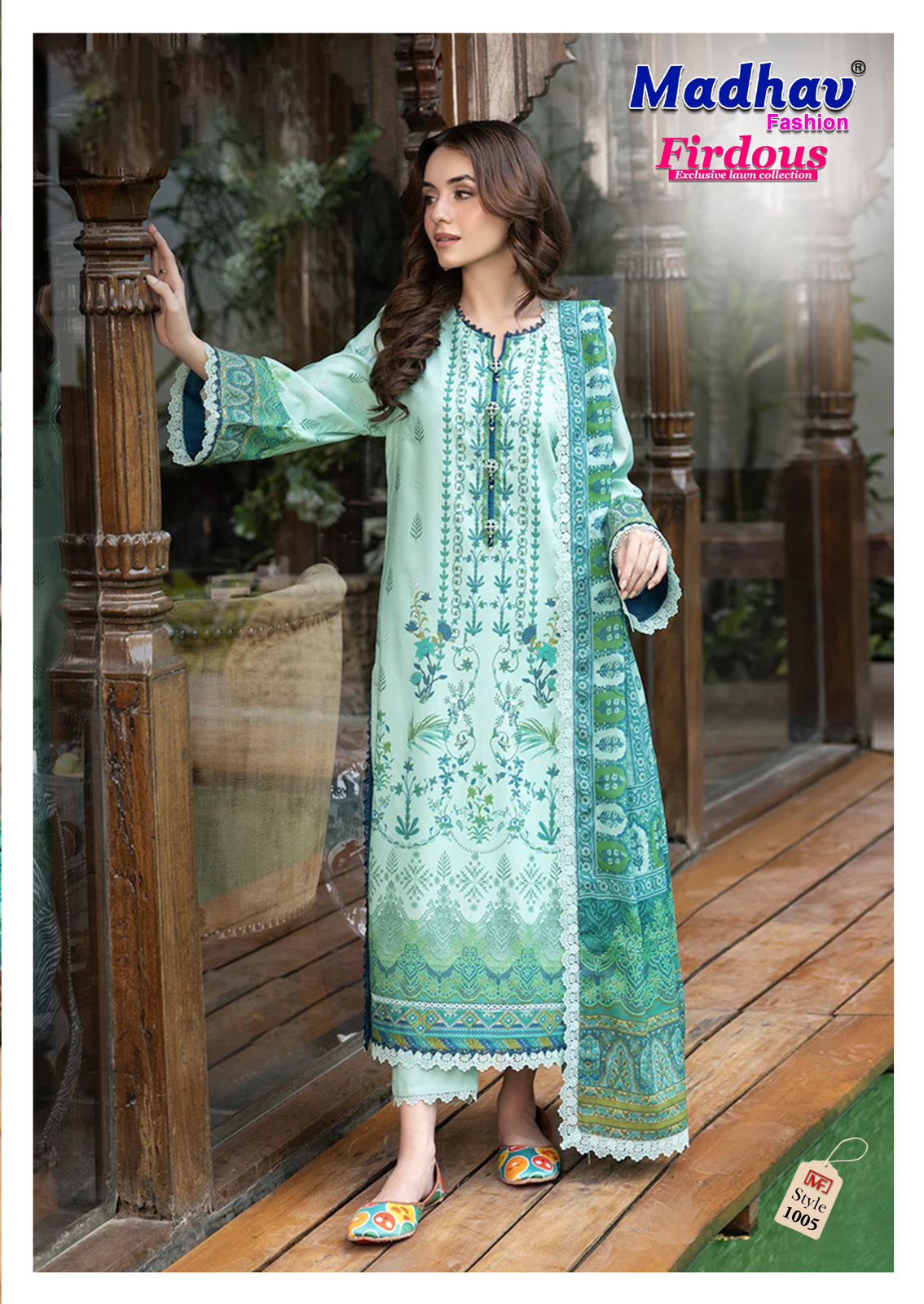 Firdous Vol 3 By Madhav Lawn Cotton Pakistani Dress Material Wholesale Online
